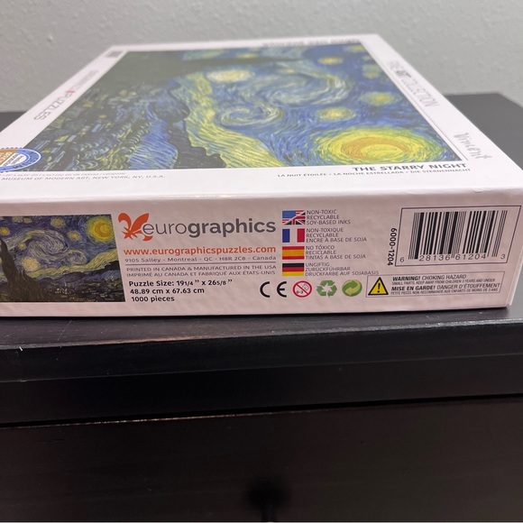 Eurographics 1000pc Van Gogh Starry Night Jigsaw Puzzle Fine Art Collection - Picture 10 of 11